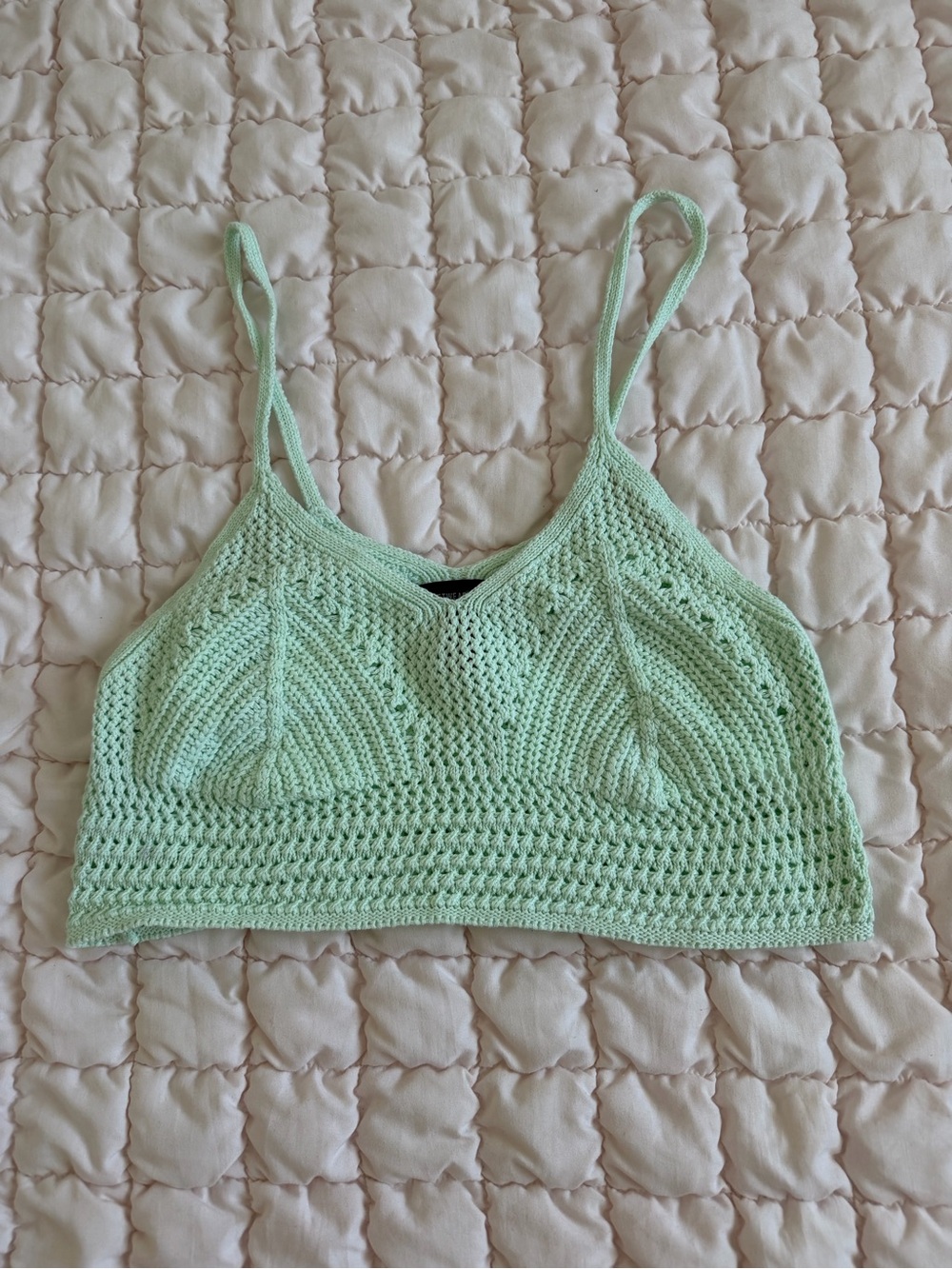 Streetwear Society Mint Green Crochet Camisole Bralette